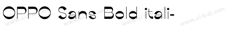 OPPO Sans Bold itali字体转换
